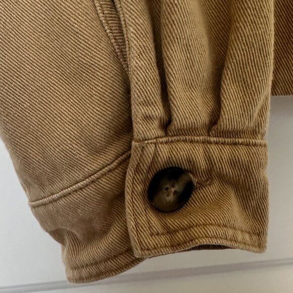 Utility Jacket Women Size Large Tan Button-Down Long Sleeved - Picture 8 of 9